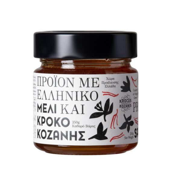 Προϊόν με ελληνικό μέλι και Κρόκο Κοζάνης 250g